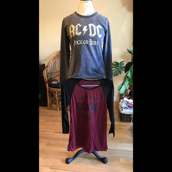 AC/DC Tops - AC/DC Concert T-Shirt / Warmie Set of Two Size M